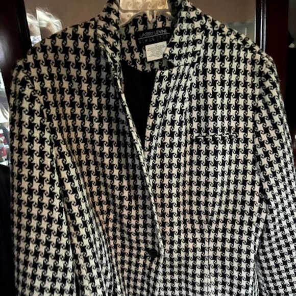 90's Larry Levine Woman Sport Houndstooth Blazer - Picture 1 of 2